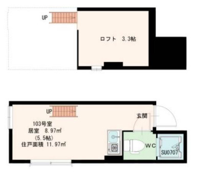 ひかりコーポキングの間取り