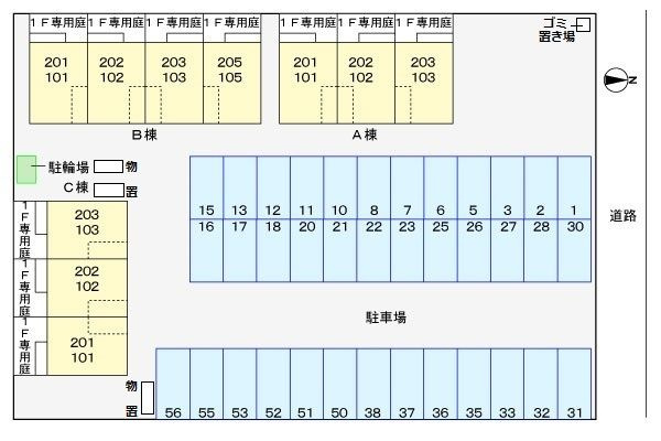 セントラル　ヴィレッジ　Ａ棟の駐車場