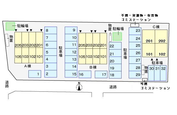 ヴィラ　サン　Ａの駐車場