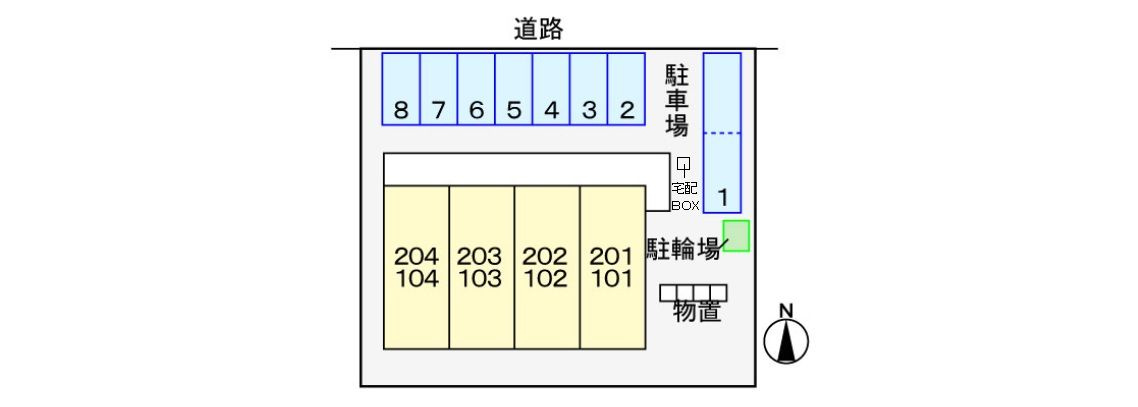 メゾン　アクティフの駐車場