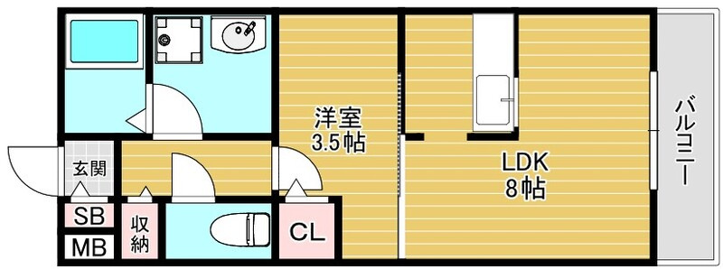 メゾン北杭瀬の間取り