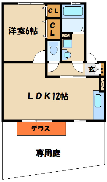 リビングタウン魚住　C棟の間取り