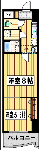 【間取り】 | ロイヤル渡辺通