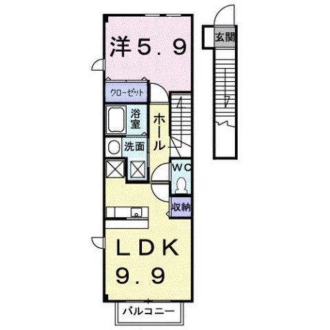 サニーサイド　ハウス　森　Ａの間取り
