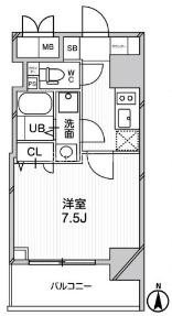 エグゼ難波南Ⅵの間取り