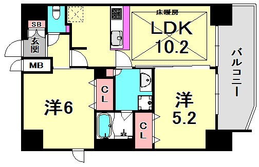 プレサンス神戸元町の間取り