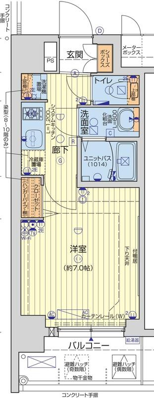 レオンコンフォート大阪ドームシティの間取り