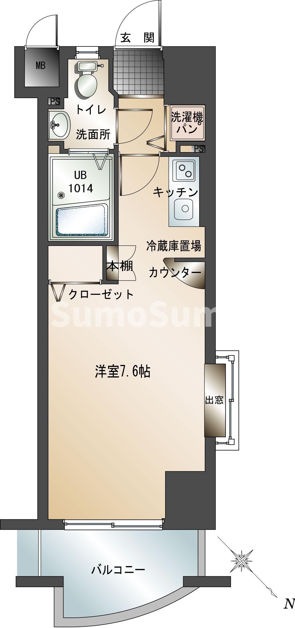 エンクレスト天神東の間取り