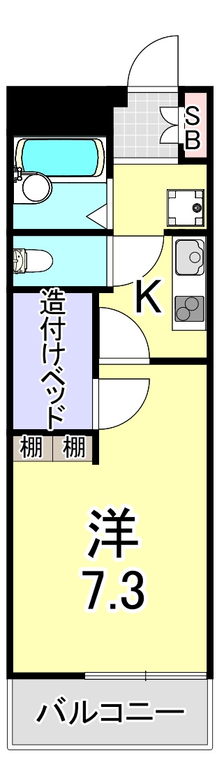 レオパレスシャンブル小林の間取り