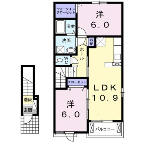 ブライト　ヒル　Ａの間取り