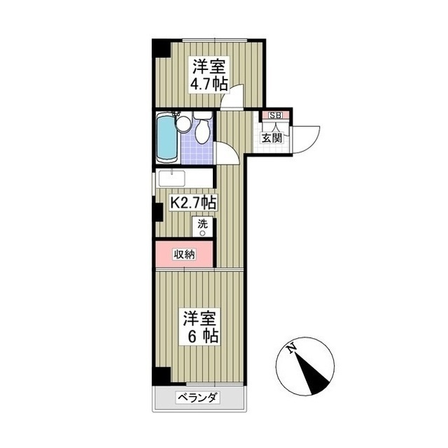 ベルメゾン並木の間取り