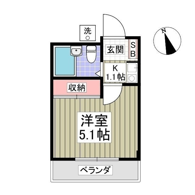 バチュラー蕨の間取り