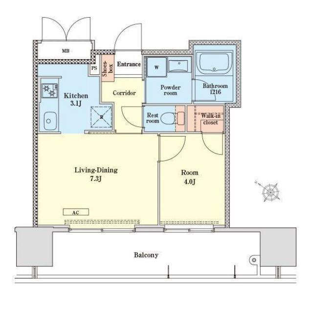 RJRプレシア天神サウス　警固小学校区の間取り|RJRプレシア天神サウス
