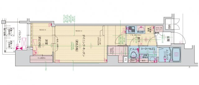  ソルテラス難波ＮＥＯの間取り|現状有姿