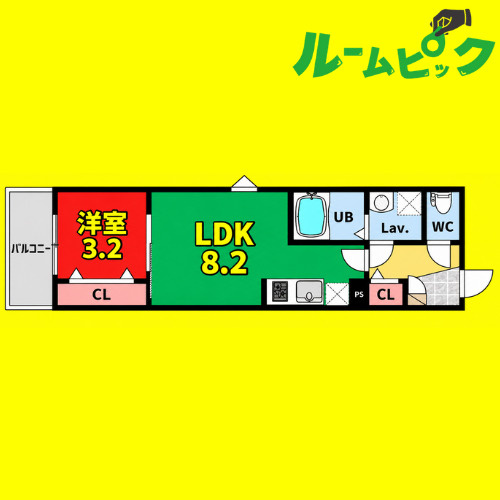 ジーメゾン星崎ステラ　名古屋市賃貸　仲介手数料無料の間取り