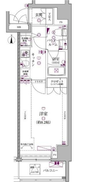 レアライズ日暮里の間取り
