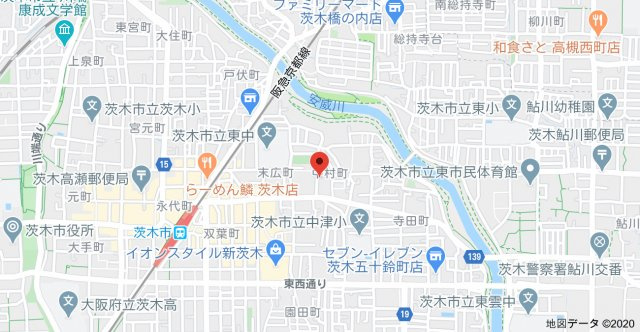 ヴェローノ茨木の地図