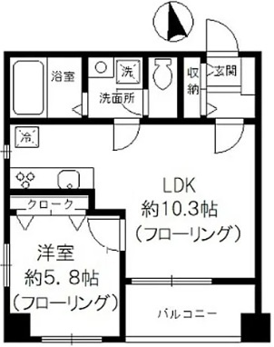 板橋区高島平９丁目の賃貸マンションの間取り
