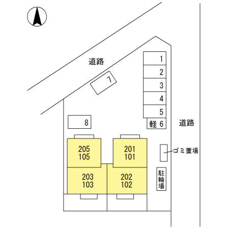 シャレーム田園の区画図