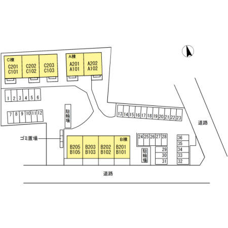 プティ ボヌール C棟の区画図