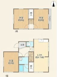 三木市志染町東自由が丘3丁目貸戸建の間取り
