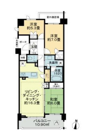 【間取り】 | プラウド横濱ヒルトップ