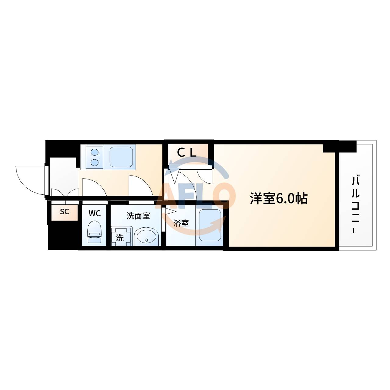 エスリード弁天町ルシェンテの間取り|エスリード弁天町ルシェンテ　間取り