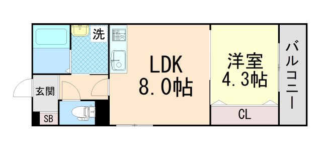 アレーズ新神戸の間取り