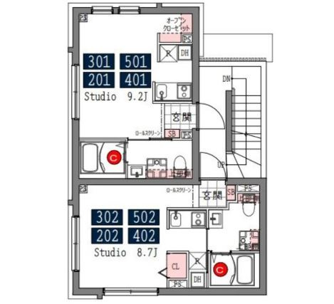 ベルシードステアー東陽町の間取り