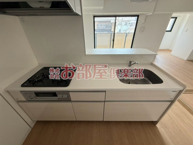 プラージュポインテ六ツ門のキッチン|コンパクトなキッチンで掃除もラクラク
