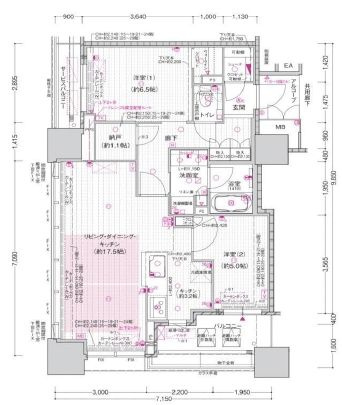 ザ・クロスシティタワーの間取り