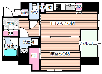 【間取り】 | ファーストフィオーレ阿波座アクア