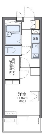 レオパレスクレール千鳥の間取り|代表的な間取のため実際の間取とは異なる場合があります