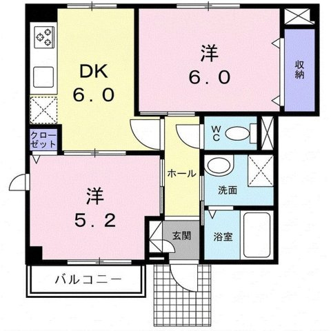 クラール　Ｃの間取り