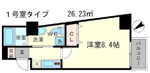 メインステージ西天満Ｔ’ｓスクエアの間取り