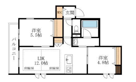 シャルール仙波の間取り
