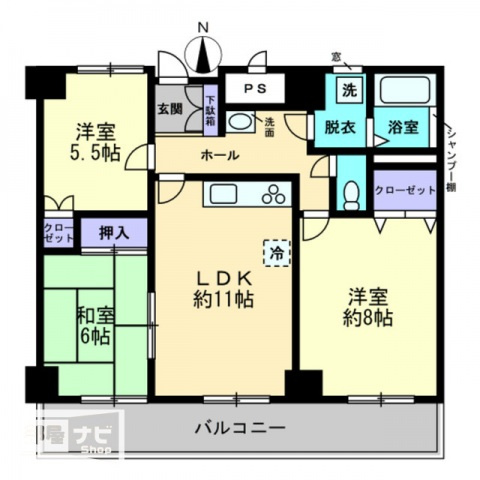 ホープスエイシの間取り|間取図