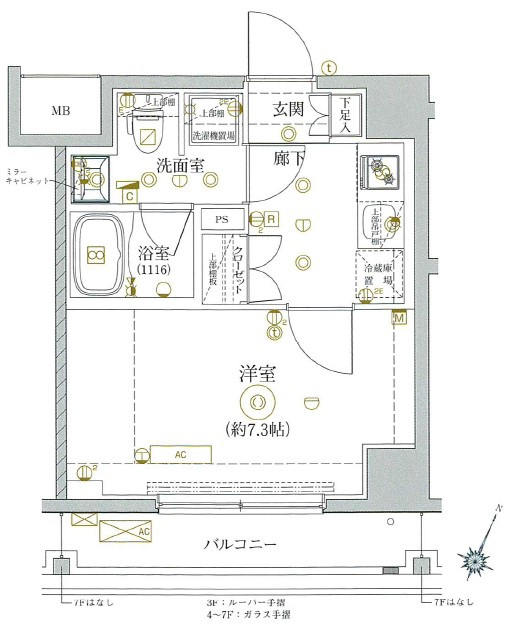 ベルシード門前仲町Ⅱの間取り