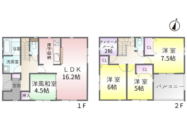 小牧市春日寺2丁目(全2棟)の間取り