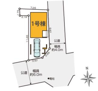 八王子市　子安町　新築一戸建て　５期の区画図|～人気条件の東南角地　陽当たり・風通しも良好～