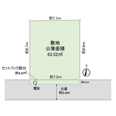 本郷4丁目売地の土地図