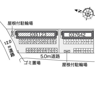 レオパレスサンライズビューＡの区画図