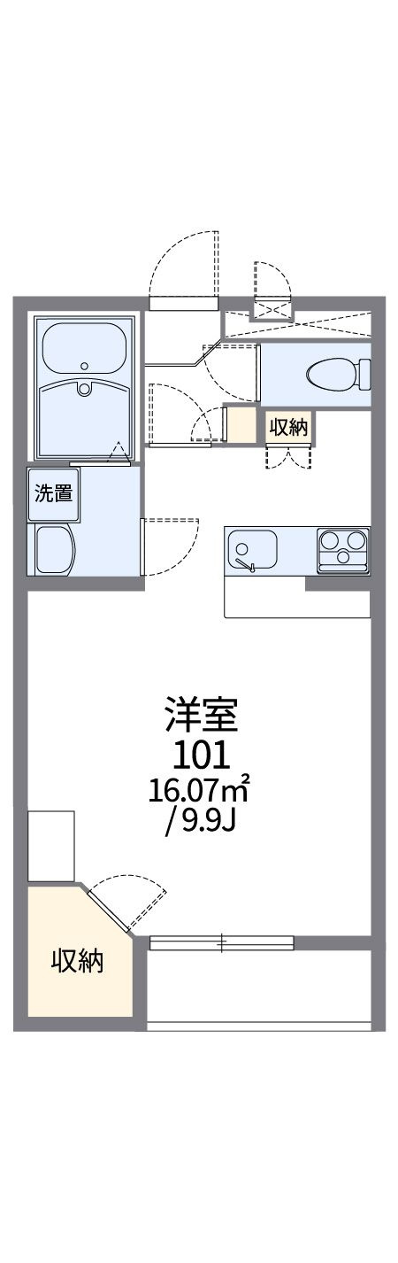 レオパレスサンライズビューＡの間取り