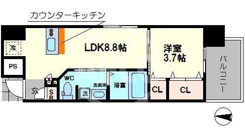 アバンティ南堀江イーストの間取り|アバンティ南堀江イースト　間取り