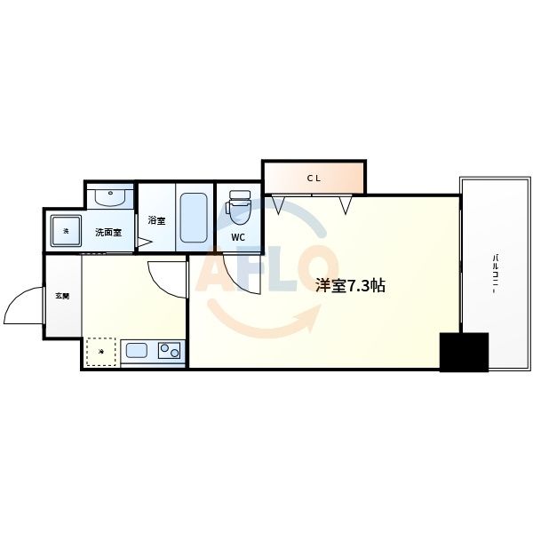 Uresidence京橋の間取り|Uresidence京橋　開放感ある間取り