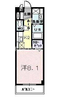 江南市木賀本郷町緑のアパートの間取り|間取図