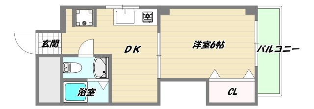 大阪市淀川区十三元今里１丁目の賃貸マンションの間取り