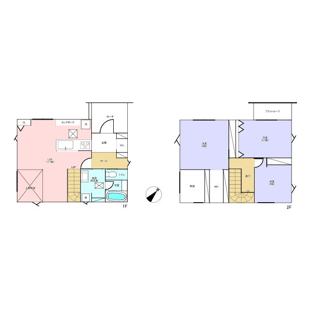 【新築戸建】倉敷市平田全4区画　2号棟　の間取り