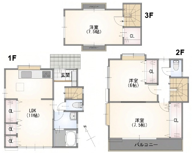 中古一戸建て　川越市岸町