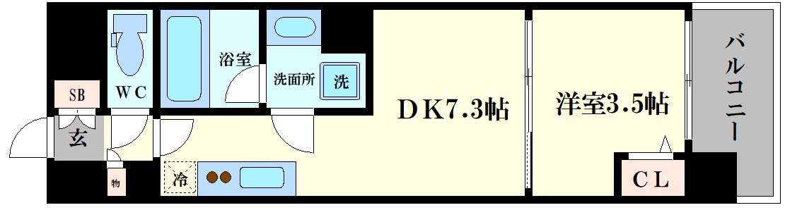 アーバネックス難波WESTの間取り